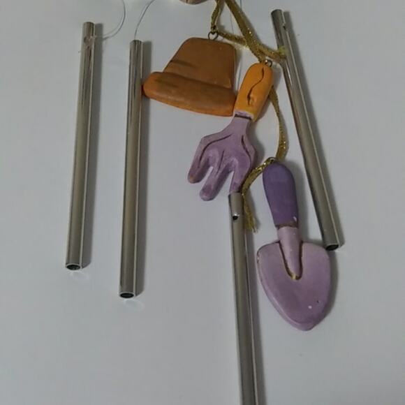 Nantucket Fairy House Watering Can Wind Chime Ceramic Garden Theme Gnome House - Picture 7 of 12